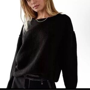 We The Free / Free People Care Eastwood Tunic Black Sweater Size XS, Retail $138